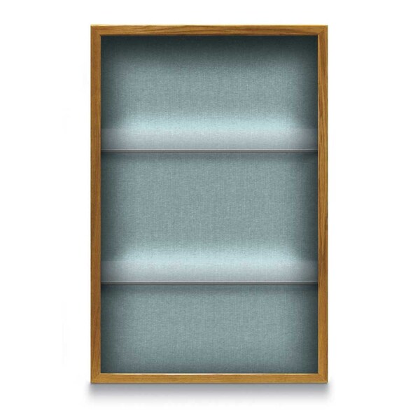 Outdoor Enclosed Combo Board, 48"x36", Satin Frame/Green & Cloud